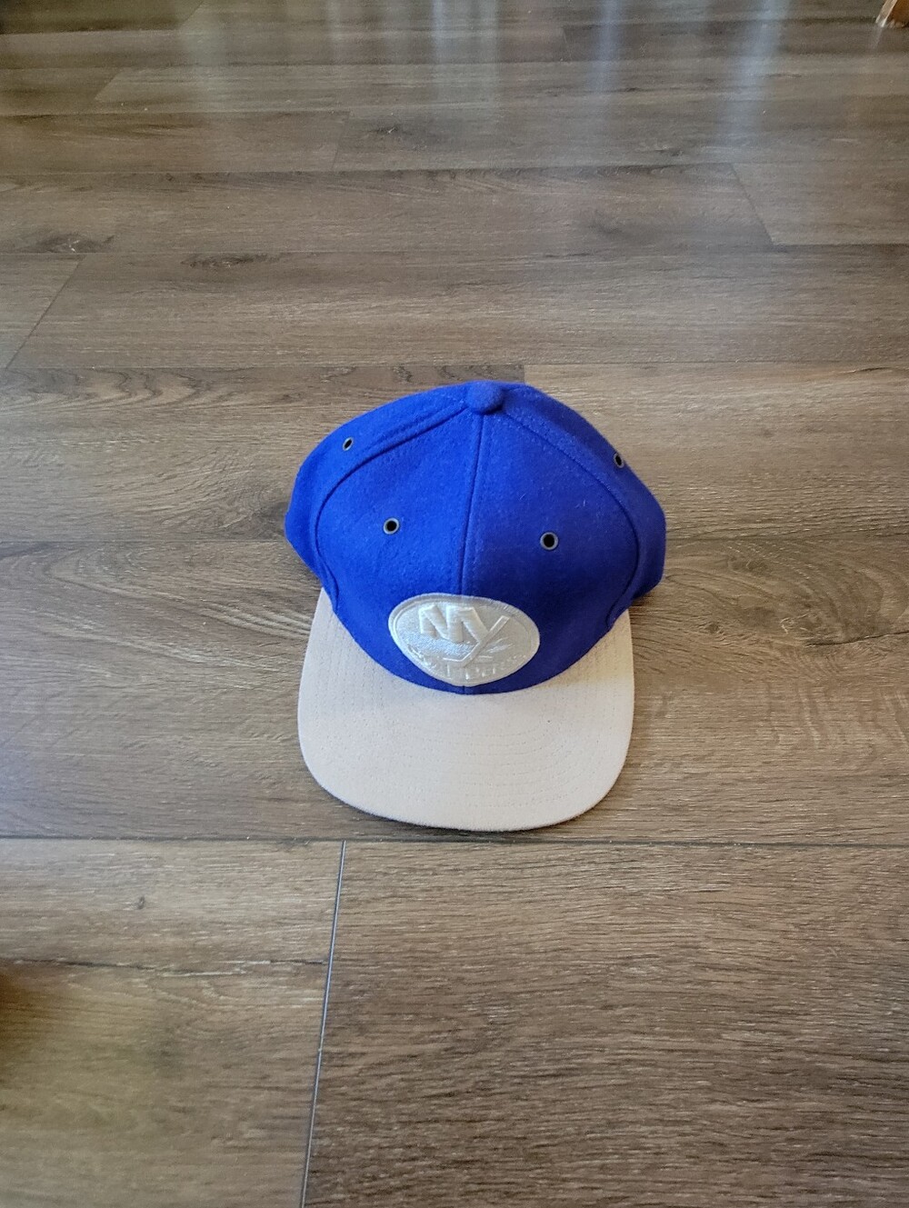 Blue and Cream Kids Baseball Cap with Embroidered Patch
